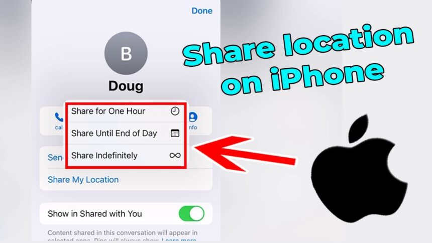 how to share lacation on iphone