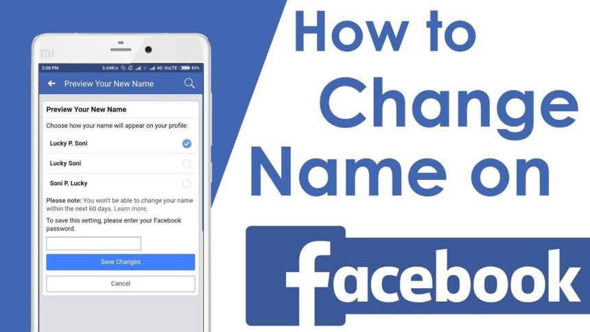 how to change name on facebook