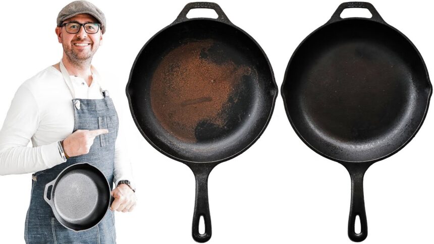 how to clean cast iron skillet