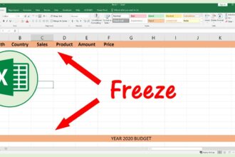 how to freeze a row in excel