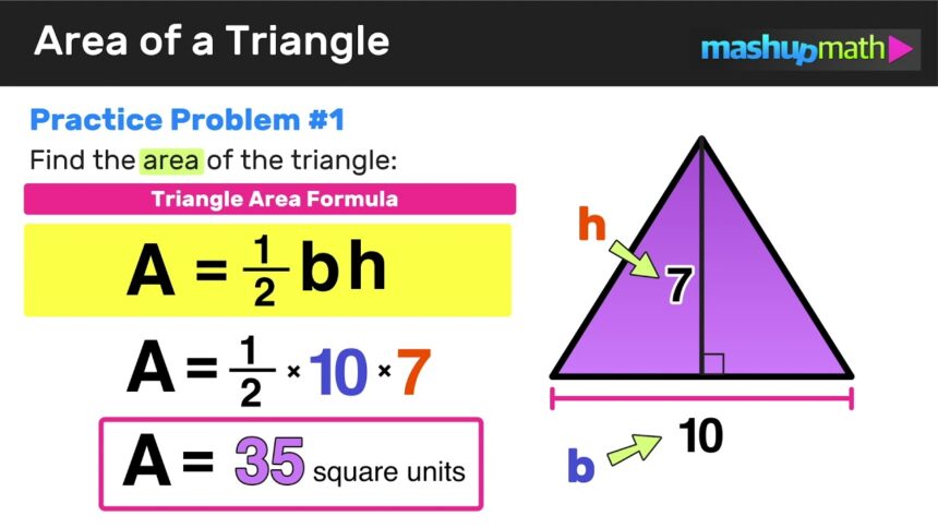 how to find the area of a triangle